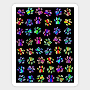 COLORFUL Puppy Paws Sticker